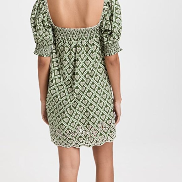 Rhode Mini Dress Women's Evie Dress, Love Lockdown Chive Medium - Picture 2 of 4